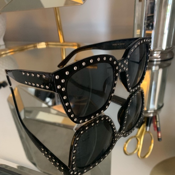 black studded sunglasses
